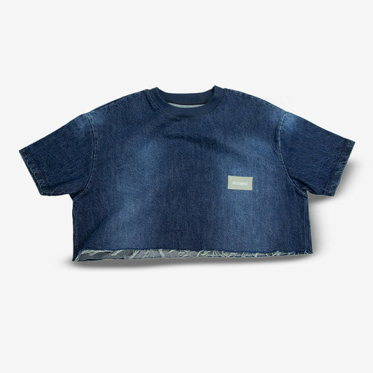 Cropped Denim T-Shirt